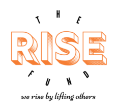 Image text says "The Rise Fund. We rise by lifting others."